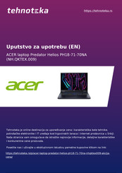 Acer Predator Helios PH18-71-70NA User Manual
