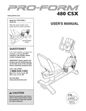 ICON PRO-FORM 480 CSX User Manual