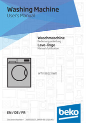 Beko WTV 9612 XW0 User Manual
