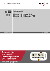 EWM Picomig 185 D3 puls TKG Operating Instructions Manual