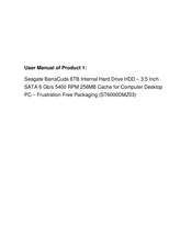 Seagate BARRACUDA COMPUTE ST6000DMZ03 Product Manual