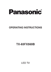 Panasonic TX-65FX560B Operating Instructions Manual