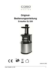 CASO DESIGN SJ 200 Original Operating Manual