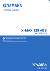 Yamaha X-MAX 125 ABS 2018 Owner's Manual