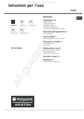 Hotpoint Ariston PO 740 ES/HA Operating Instructions Manual