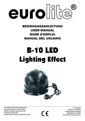 EuroLite B-10 LED Lighting Effect User Manual