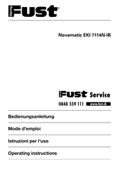 FUST Novamatic EKI 7114N-IB Operating Instructions Manual