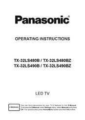 Panasonic TX-32LS480BZ Operating Instructions Manual