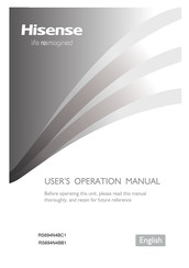 Hisense RS694N4BB1 User's Operation Manual