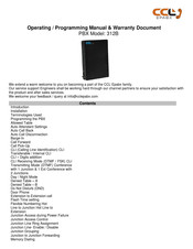 CCL 312B Operating And Programming Manual