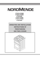 Nordmende CTG61LPGWH Operating And Installation Instructions