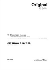 Original inside CAT NOVA 310 T ED Operator's Manual