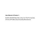 Black & Decker LPP120 Instruction Manual