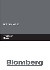 Blomberg TKF 7454 WE 30 User Manual