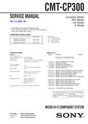 Sony CMT-CP300 Service Manual