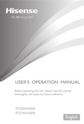 Hisense RT286N4ABN User's Operation Manual