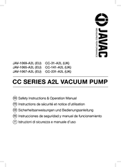 JAVAC CC-231-A2L Safety Instructions & Operation Manual