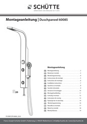 SCHÜTTE Duschpaneel 60085 Installation Instructions Manual
