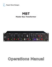 Rupert Neve Designs MBT Operation Manual