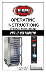 FWE PHU-12-CIN PROOFER Operating Instructions Manual