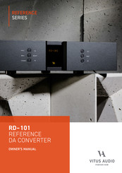 Vitus Audio RD-101 Owner's Manual