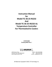 TE Technology TC-36-25 RS232 Instruction Manual
