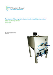 Filtration Group SDG-100 Translation Of The Original Instructions