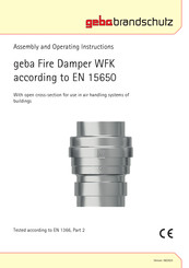 Geba WFK Series Assembly And Operating Instructions Manual