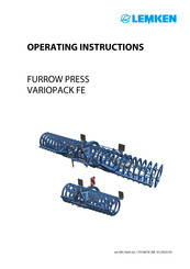 LEMKEN VARIOPACK FE Operating Instructions Manual