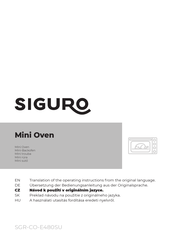 SIGURO SCR-CO-E480SU Translation Of The Operating Instructions