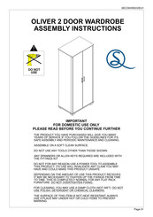 Seconique Corona 2 Door 1 Drawer Wardrobe Assembly Instructions Manual