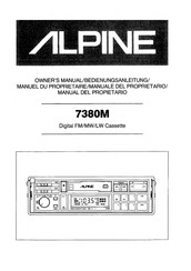 Alpine 7380M Owner's Manual