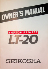Seikosha LT-20 Owner's Manual