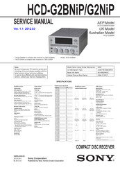 Sony HCD-G2BNiP Service Manual