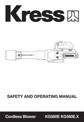 KRESS KG560E Series Safety And Operating Manual
