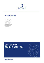 Royal Catering COFFEE URN DOUBLE WALL 20L User Manual
