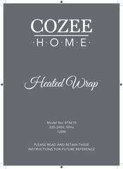 cozee home 815610 Instruction Manual