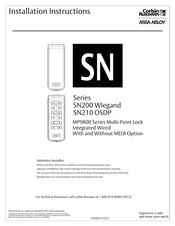 Assa Abloy Corbin Russwin SN200 Wiegand Installation Instructions Manual