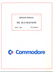 Commodore PC 10-1 Service Manual