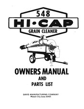 DAVID HI-CAP 548 Owner's Manual And Parts List