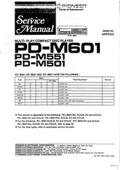 Pioneer PD-M601 Service Manual