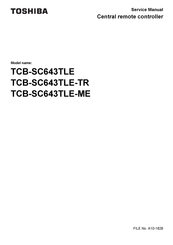 Toshiba TCB-SC643TLE-TR Service Manual