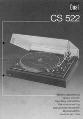 Dual CS 522 Operating Instructions Manual