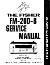 The Fisher FM-200-B Service Manual