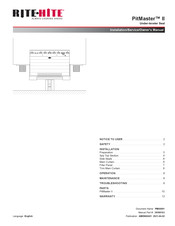 RITE-HITE PitMaster II Installation/Service/Owner's Manual