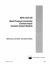 SIEBE MPC-4CO-CE Installation Manuallines