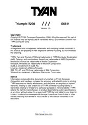 TYAN Triumph i7230 Manual