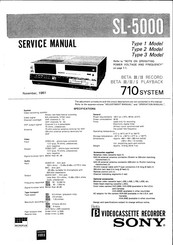 Sony SL-5000 Service Manual