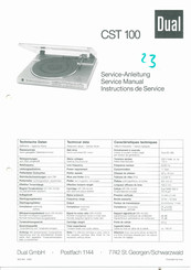 Dual CST 100 Service Manual