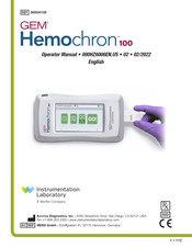 GEM Hemochron 100 Operator's Manual